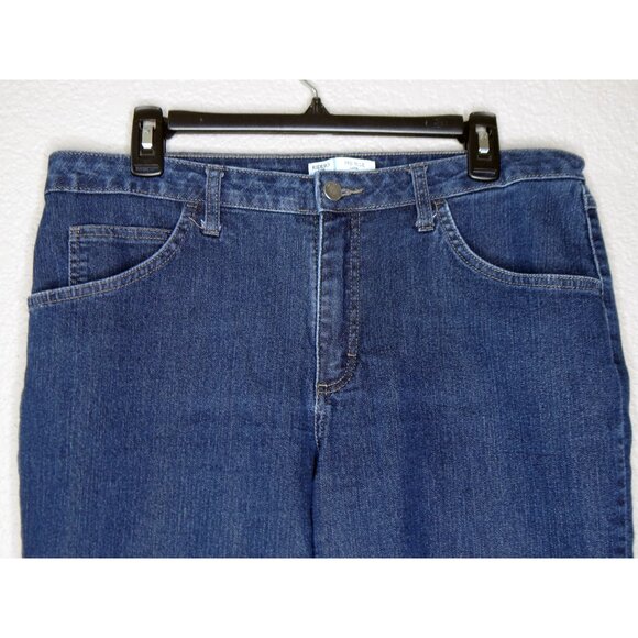 Riders by Lee Mid Rise Capri Jeans Dark Wash Denim Cropped Size 14 Style 1312569 - Picture 2 of 7